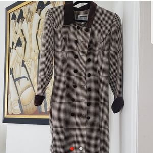 Vintage houndstooth overcoat